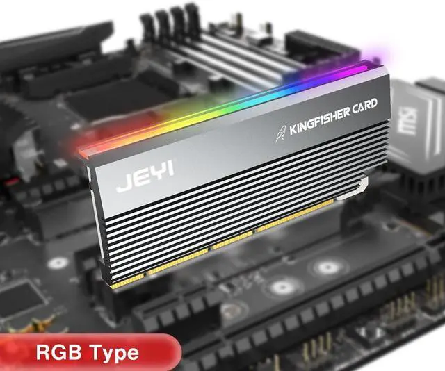 Main image of Weastlinks RGB PCIe 4.0 NVMe Adapter, PCIe to NVMe M.2 SSD Adapter Card with Aluminum Heatsink, Compatible with Gen4 Gen3 Gen2 Gen1