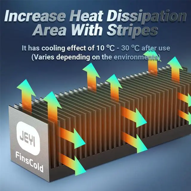 Alt view image 2 of 7 - Weastlinks M.2 SSD Heatsink, Heavy Duty Aluminum Convective Heat Sink, NVME NGFF Cooler Passive Heat Sinks with Fins