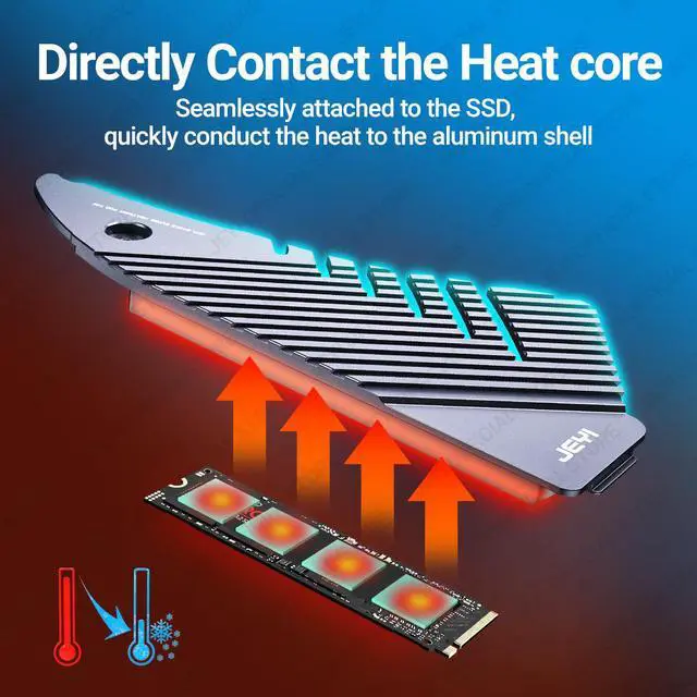 Alt view image 2 of 7 - Weastlinks For PS5 SSD Heatsink, Solid State Drive M.2 NVMe Heat Sink for Playstation 5 with Silicone Thermal Pad