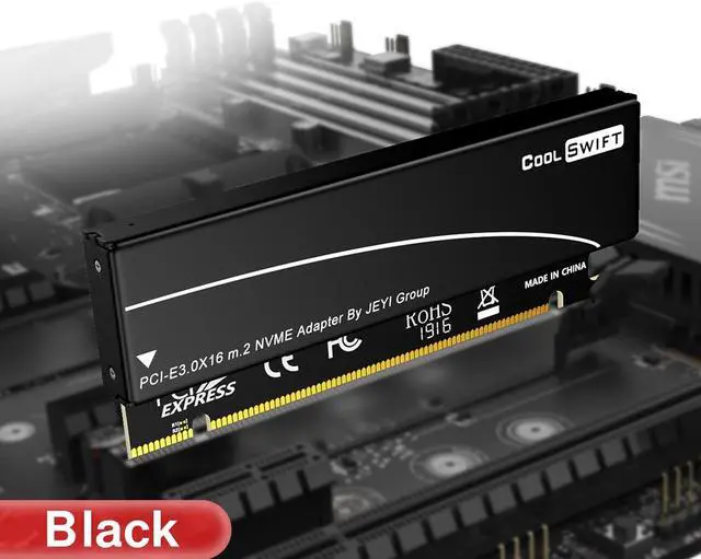 Alt view image 2 of 7 - Weastlinks M.2 NVME To PCIE 4.0 X16 Adapter, pcie x16 Gen4 Expansion Card with Aluminum Heatsink Case, For Samsung 980 PRO, 970 EVO