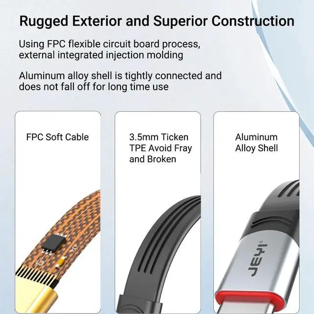 Alt view image 4 of 7 - Weastlinks USB 4.0 Cable, 40 Gb/s Data Transfer, 100W PD3.0 Power Charging, Compatible with Thunderbolt 4/3, USB-C and USB4 Devices