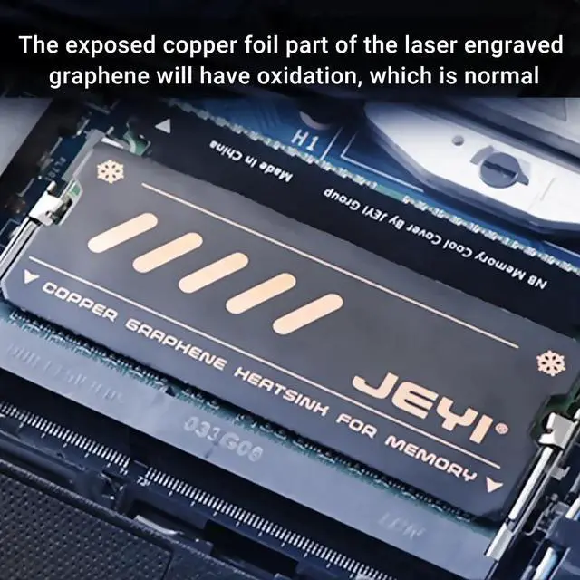 Alt view image 6 of 7 - Weastlinks Graphene Laptop RAM Heatsink, Dual-Layer Graphene and Copper Foil Design Cooler Memory Radiator for DDR5 DDR4 DDR3 DDR2