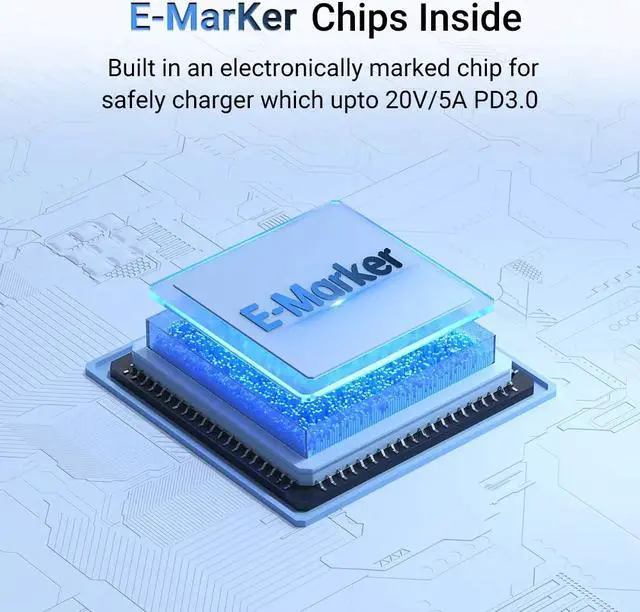 Alt view image 3 of 7 - Weastlinks USB 4.0 Cable, 40 Gb/s Data Transfer, 100W PD3.0 Power Charging, Compatible with Thunderbolt 4/3, USB-C and USB4 Devices