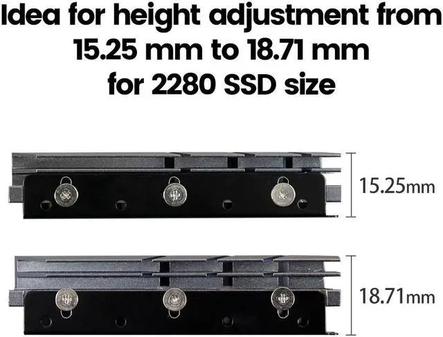Alt view image 7 of 7 - Weastlinks SSD Cooling M.2 Heatsink NVME Heat sink NGFF M.2 2280 Aluminum Cooler Thermal Conductivity Silicon Wafer Cooling