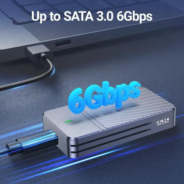 Alt view image 3 of 7 - Weastlinks mSATA to USB 3.1 Gen2 10Gbps SSD Enclosure Adapter Case with Type C Port for mSATA Internal Solid State Drive Hard Drive