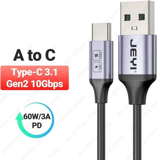 Main image of Weastlinks USB A to Type C Cable 60W Fast Charging 10Gbps Data Cord USB Charger for Samsung Xiaomi HTC Redmi Huawei Mobile Phone USB-C