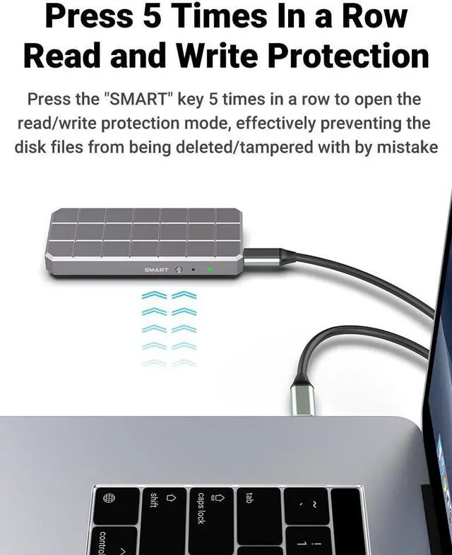 Alt view image 4 of 7 - Weastlinks M.2 NVME 2280 2230 SSD Enclosure, USB 3.2 10Gbps to NVME M-Key(B&M Key) External Solid State Drive Case