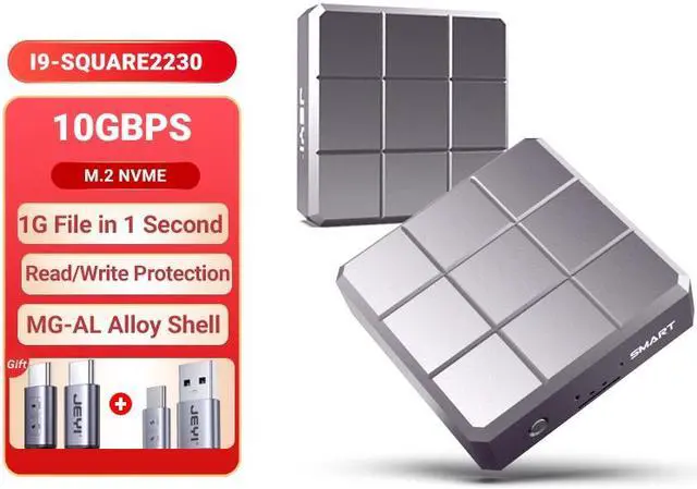 Main image of Weastlinks M.2 NVME 2280 2230 SSD Enclosure, USB 3.2 10Gbps to NVME M-Key(B&M Key) External Solid State Drive Case