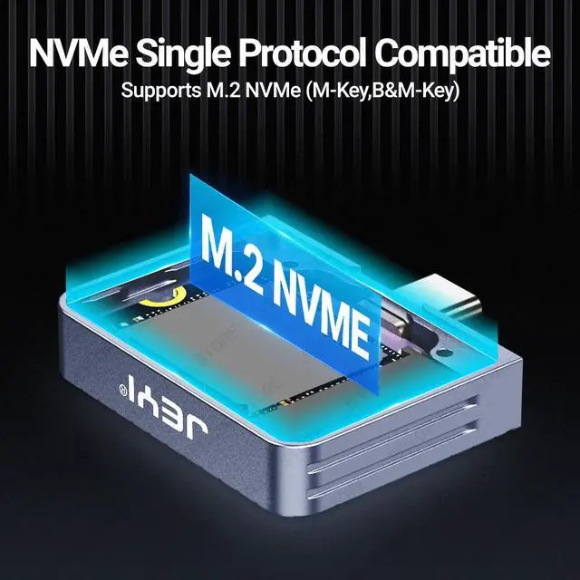 Alt view image 3 of 7 - Weastlinks 2230 M.2 NVMe Direct-attach SSD Enclosure, USB 3.2 10Gbps In-line Aluminum Solid State Drive With Magnet Protective Case