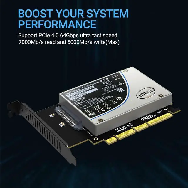 Alt view image 5 of 7 - Weastlinks U.2 to PCIe 4.0 Adapter, NVMe 2.5" U.2 (SFF-8639) SSD PCIe x4 x8 x16 Expansion Card - U.2 SSD - U.2 Drive (PEX4SFF8639)