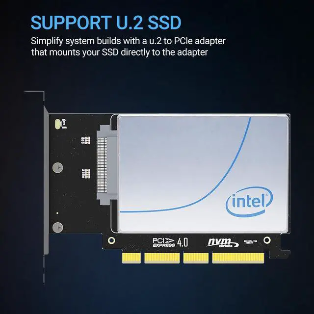 Alt view image 4 of 7 - Weastlinks U.2 to PCIe 4.0 Adapter, NVMe 2.5" U.2 (SFF-8639) SSD PCIe x4 x8 x16 Expansion Card - U.2 SSD - U.2 Drive (PEX4SFF8639)