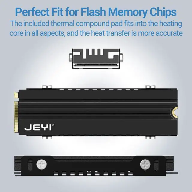 Alt view image 4 of 7 - Weastlinks 2-Pack M.2 Heatsink for PS5 / PC, Slim 7mm Height Low Profile Aluminum Convective NVMe Cooler, Passive Heat Sink with Fins