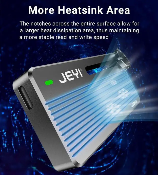 Alt view image 7 of 7 - Weastlinks M.2 NVMe SSD Enclosure with Camera Mounting Screw, USB 3.1 Gen2 10Gbps Transfer Camera Footage, Compatible with PC, phone