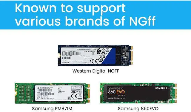 Alt view image 5 of 7 - Weastlinks M.2 NGFF to 2.5" SATA 3.0 Adapter, M.2 SATA SSD to SATA III 6Gbps Expansion Card Support 2230 2242 2260 2280 Hard Drive