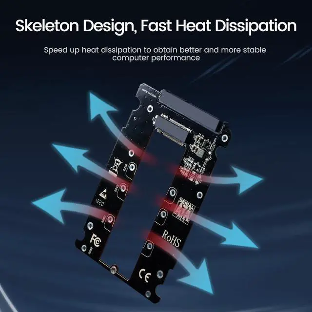 Alt view image 7 of 7 - Weastlinks M.2 NGFF to 2.5" SATA 3.0 Adapter, M.2 SATA SSD to SATA III 6Gbps Expansion Card Support 2230 2242 2260 2280 Hard Drive