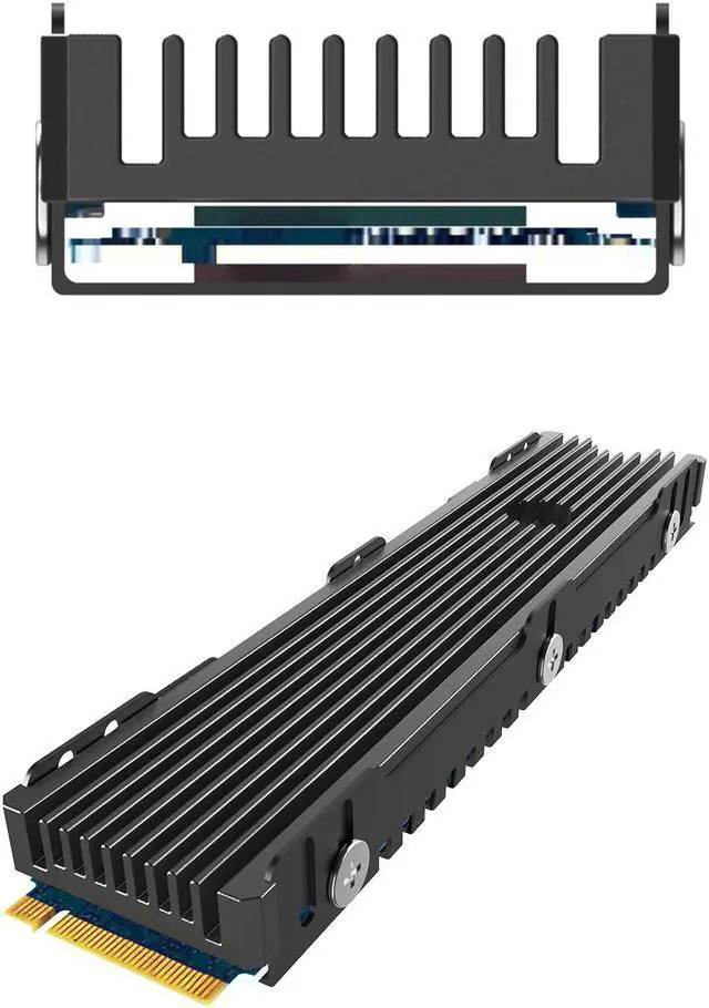 Alt view image 6 of 7 - Weastlinks 22110 SSD Heatsink M.2 NVME Radiator Aluminum Alloy PS5 M.2 PCIE SATA SSD Efficient Radiator with Thermal Silicone pad