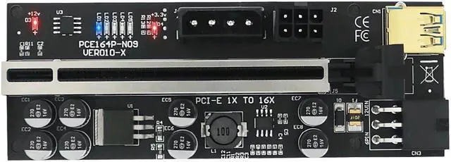 Alt view image 2 of 7 - Weastlinks PCIE Riser 010 010X VER010X 010S Plus USB 3.0 Cable Cabo Riser GPU PCI Express X16 Riser for Video Card for Bitcoin Miner Mining