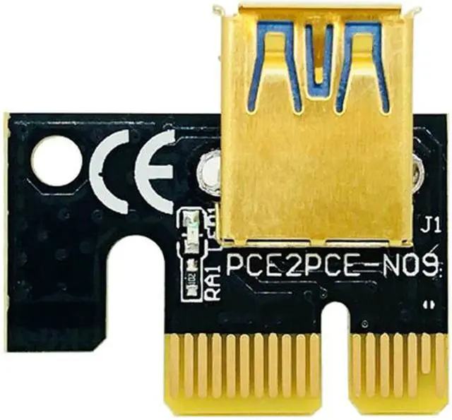 Alt view image 5 of 7 - Weastlinks Newest VER016 PCIE Riser 016 V016 Riser PCI Express X16 Temperature Voltage 3 RGB LED 6P USB Mining Riser For Video Card
