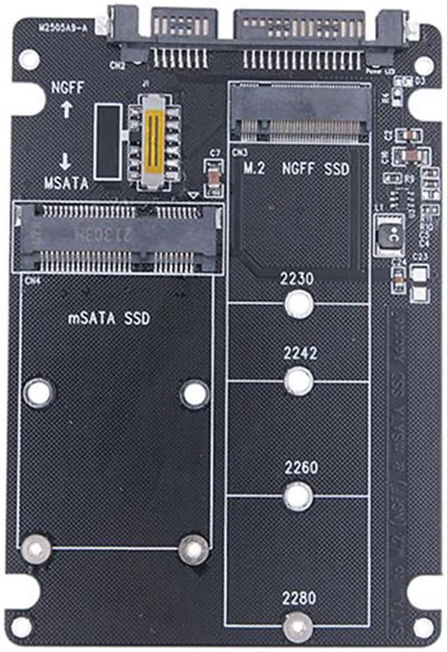 Main image of Weastlinks M.2/mSATA to SATA Adapter M.2 NGFF mSATA SSD to SATA3.0 2.5" Adapter mSATA/M2 SSD Converter Riser Board Card 6Gbps For PC Laptop