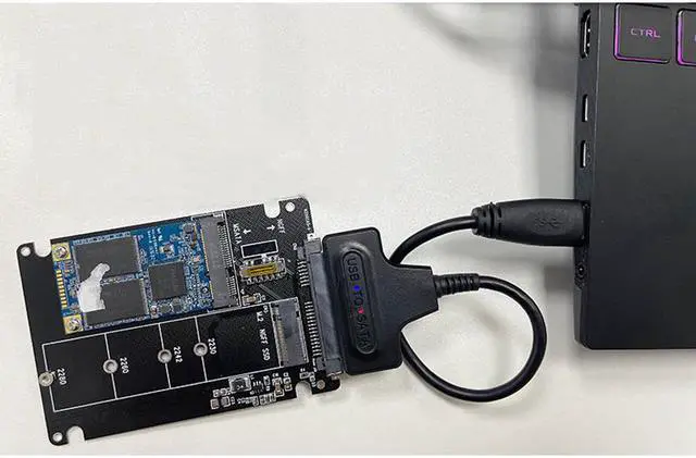 Alt view image 5 of 7 - Weastlinks M.2/mSATA to SATA Adapter M.2 NGFF mSATA SSD to SATA3.0 2.5" Adapter mSATA/M2 SSD Converter Riser Board Card 6Gbps For PC Laptop