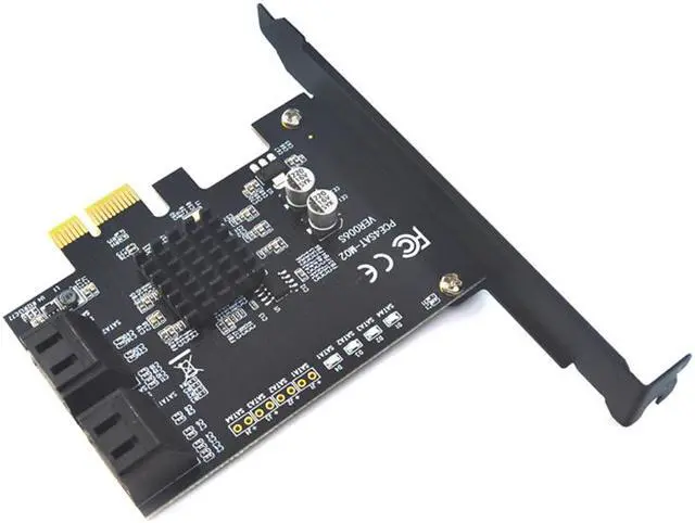 Alt view image 7 of 7 - Weastlinks NEW Marvell 88SE9215 4 Ports SATA 6G PCI Express Riser Card PCI-e To SATA III 3.0 Converter SATA3.0 HDD SSD IPFS for BTC Mining