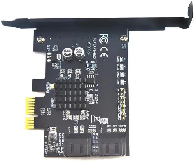 Alt view image 4 of 7 - Weastlinks NEW Marvell 88SE9215 4 Ports SATA 6G PCI Express Riser Card PCI-e To SATA III 3.0 Converter SATA3.0 HDD SSD IPFS for BTC Mining