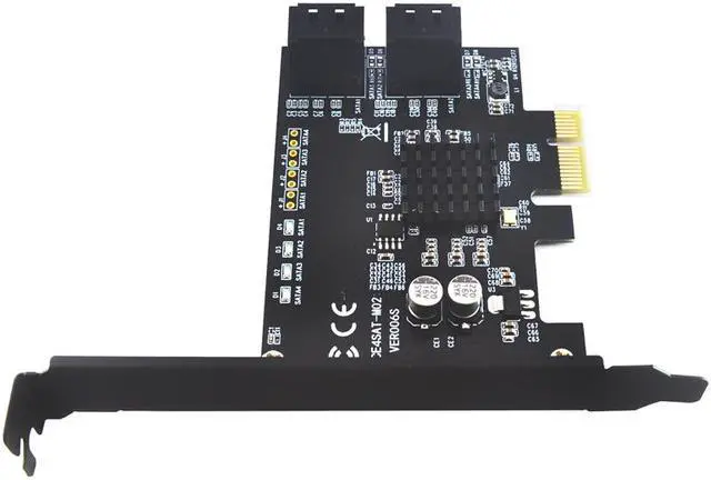 Alt view image 6 of 7 - Weastlinks NEW Marvell 88SE9215 4 Ports SATA 6G PCI Express Riser Card PCI-e To SATA III 3.0 Converter SATA3.0 HDD SSD IPFS for BTC Mining