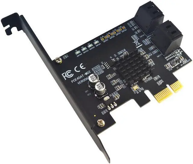 Main image of Weastlinks NEW Marvell 88SE9215 4 Ports SATA 6G PCI Express Riser Card PCI-e To SATA III 3.0 Converter SATA3.0 HDD SSD IPFS for BTC Mining