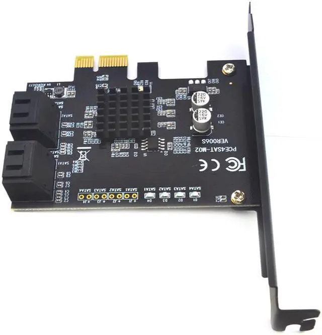 Alt view image 5 of 7 - Weastlinks NEW Marvell 88SE9215 4 Ports SATA 6G PCI Express Riser Card PCI-e To SATA III 3.0 Converter SATA3.0 HDD SSD IPFS for BTC Mining