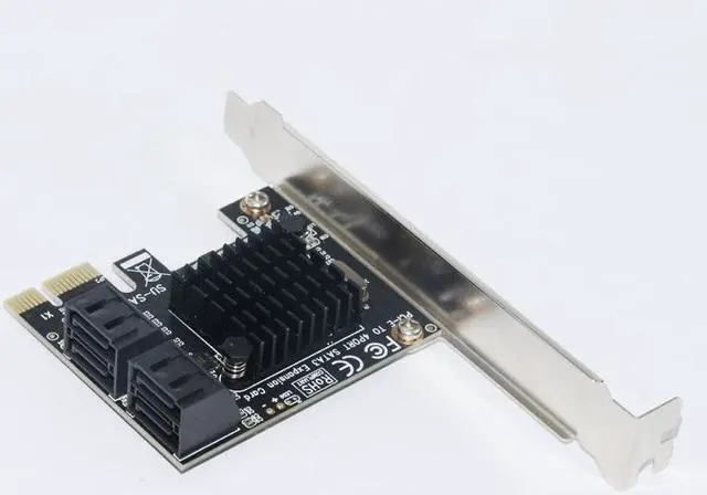 Alt view image 3 of 7 - Weastlinks Marvell 88SE9215 PCIE to SATA Card PCI-E Adapter PCI Express to SATA3.0 Expansion Card 4Port SATA III 6G for SSD HDD IPFS Mining