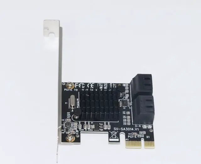 Alt view image 4 of 7 - Weastlinks Marvell 88SE9215 PCIE to SATA Card PCI-E Adapter PCI Express to SATA3.0 Expansion Card 4Port SATA III 6G for SSD HDD IPFS Mining