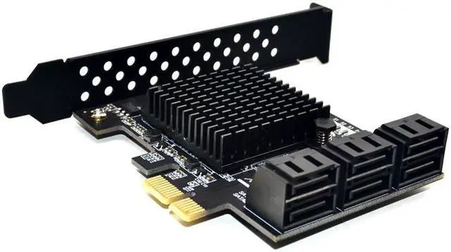 Alt view image 6 of 7 - Weastlinks Marvell 88SE9215 Chip PCI Express SATA 3 PCIE SATA PCI-E PCI E SATA Card/Expansion/Controller/HUB/Multiplier Port SATA 3.0 SATA3
