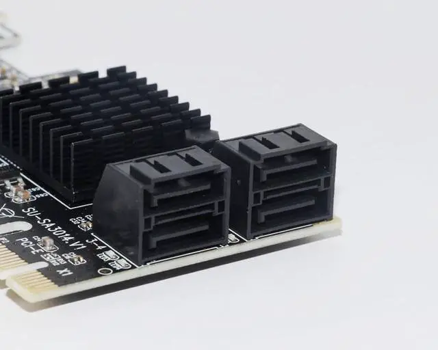 Alt view image 5 of 7 - Weastlinks Marvell 88SE9215 PCIE to SATA Card PCI-E Adapter PCI Express to SATA3.0 Expansion Card 4Port SATA III 6G for SSD HDD IPFS Mining