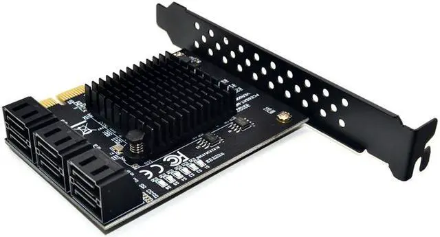 Alt view image 3 of 7 - Weastlinks Marvell 88SE9215 Chip PCI Express SATA 3 PCIE SATA PCI-E PCI E SATA Card/Expansion/Controller/HUB/Multiplier Port SATA 3.0 SATA3
