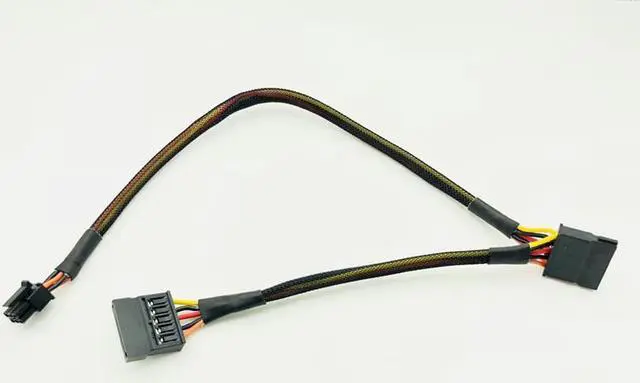 Alt view image 6 of 6 - Weastlinks 6Pin to Splitter 15Pin SATA Power Cable for DELL Vostro 3650 3653 3655 Desktop Computer HDD SSD Power Supply Expansion Cable NEW