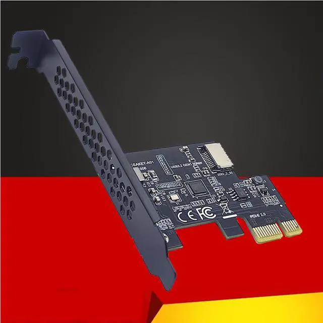 Alt view image 6 of 6 - Weastlinks PCI Express 2.0 X1 USB 3.2 Gen1 TYPE-E Card PCIe Front Type-C Adapter Riser USB3.1 Gen1 A-KEY 5Gb Expansion Card