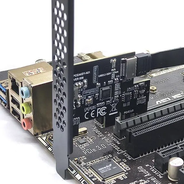 Alt view image 4 of 6 - Weastlinks PCI Express 2.0 X1 USB 3.2 Gen1 TYPE-E Card PCIe Front Type-C Adapter Riser USB3.1 Gen1 A-KEY 5Gb Expansion Card