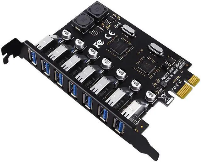 Main image of Weastlinks USB 3.0 PCI Express Adapter PCI e to 7 Ports USB 3 Expansion Adapter Card USB3 PCIe PCI-e x1 Controller Converter for Desktop PC