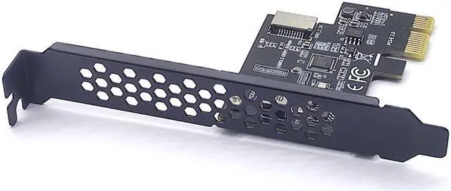 Alt view image 3 of 6 - Weastlinks PCI Express 2.0 X1 USB 3.2 Gen1 TYPE-E Card PCIe Front Type-C Adapter Riser USB3.1 Gen1 A-KEY 5Gb Expansion Card