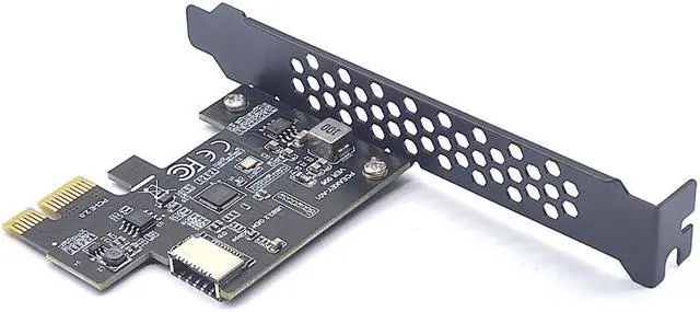 Alt view image 2 of 6 - Weastlinks PCI Express 2.0 X1 USB 3.2 Gen1 TYPE-E Card PCIe Front Type-C Adapter Riser USB3.1 Gen1 A-KEY 5Gb Expansion Card