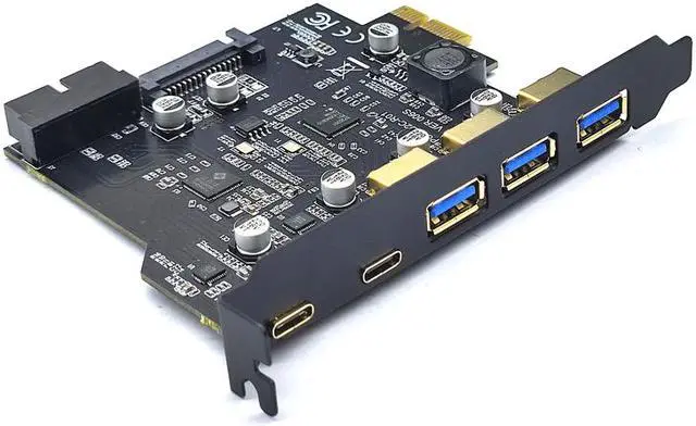Alt view image 5 of 6 - Weastlinks Type C USB 3.2 Gen2 PCIE Card Hub USB 3.0 PCI Express Board PCI-E PCI E USB 3 Adapter Multiplier USB3 3.1 Controller Riser Cards