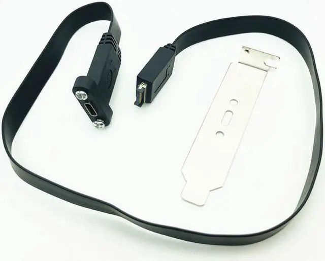 Alt view image 7 of 7 - Weastlinks USB 3.1 Front Panel Header Type-E To USB-C Type C Female Connector Extension Wire Cable +Panel Mount Screw Type E Connector