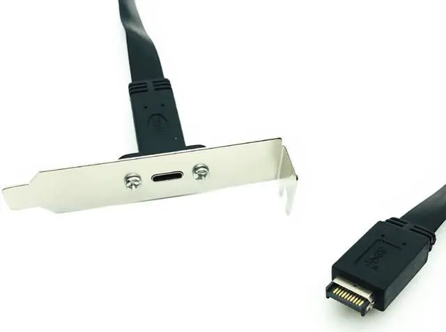 Alt view image 6 of 7 - Weastlinks USB 3.1 Front Panel Header Type-E To USB-C Type C Female Connector Extension Wire Cable +Panel Mount Screw Type E Connector