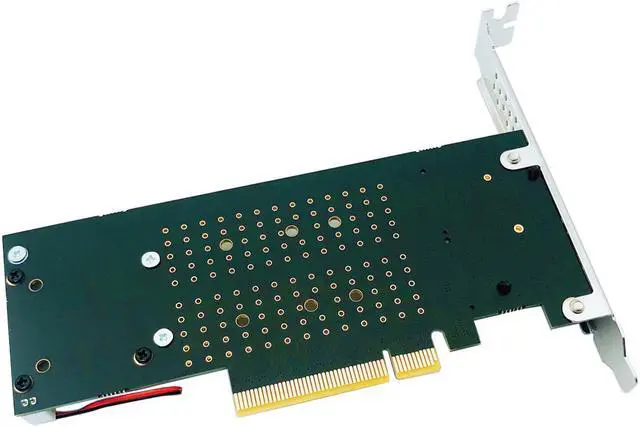 Alt view image 6 of 7 - Weastlinks PCIe To M2 Adapter Card PCIe X8 2 Port M2 NVME M Key SSD Converter M.2 PCI Express X8 Adapter VROC RAID Expansion Card Riser