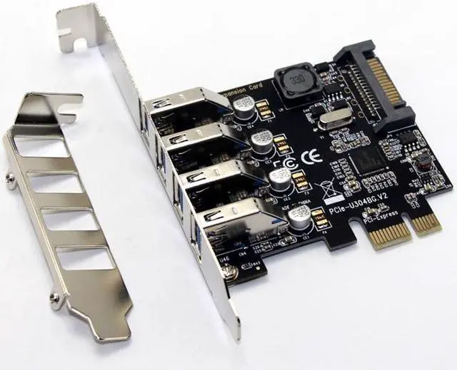 Main image of Weastlinks 4 Port USB 3.0 5Gbps PCI-Express X1 Card Adapter HUB Support Low Profile Bracket