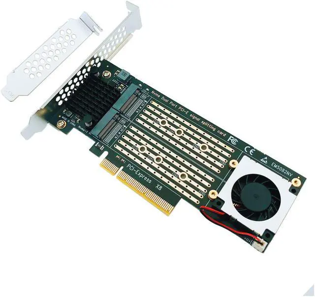 Main image of Weastlinks PCIe To M2 Adapter Card PCIe X8 2 Port M2 NVME M Key SSD Converter M.2 PCI Express X8 Adapter VROC RAID Expansion Card Riser