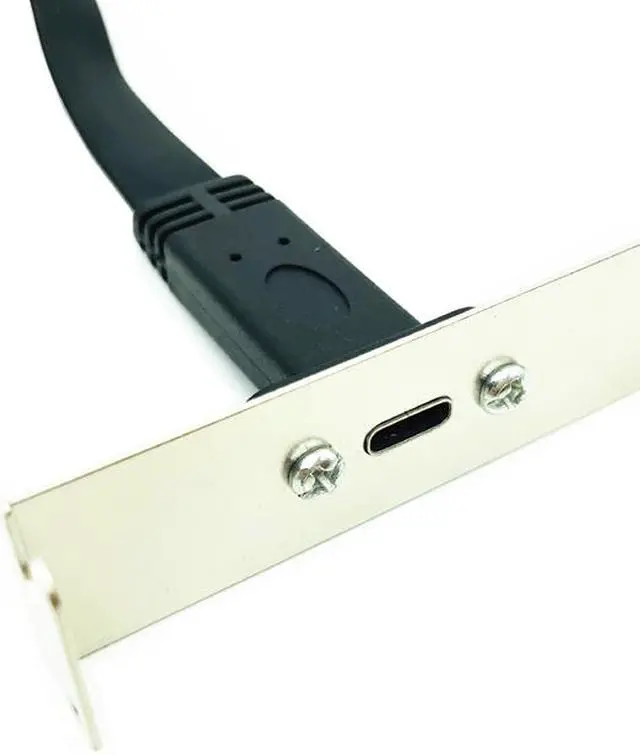 Alt view image 3 of 7 - Weastlinks USB 3.1 Front Panel Header Type-E To USB-C Type C Female Connector Extension Wire Cable +Panel Mount Screw Type E Connector