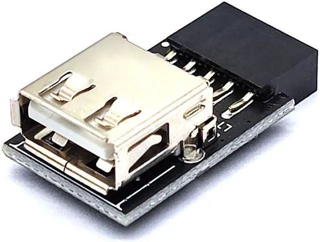 Alt view image 4 of 6 - Weastlinks 9pin to USB Adapter Connector PC Internal Motherboard 9pin to USB 2.0 Type A Female Converter