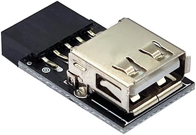 Alt view image 2 of 6 - Weastlinks 9pin to USB Adapter Connector PC Internal Motherboard 9pin to USB 2.0 Type A Female Converter
