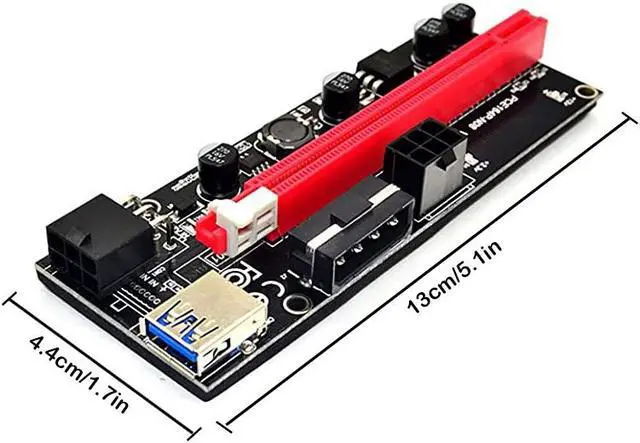 Alt view image 5 of 6 - Weastlinks PCIE 1 To 7 Riser PCIE Port Multiplier USB3.0 Riser PCI Express X16 Adapter PCI-E 1X To 16X Card Riser For Video Card BTC Mining